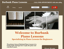 Tablet Screenshot of burbankpianolessons.com